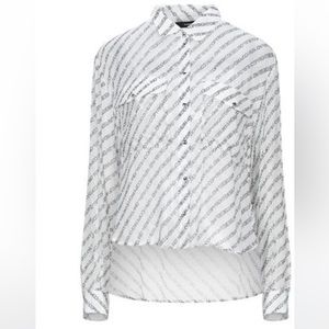 Diesel Copyright blk/wht high low shirt